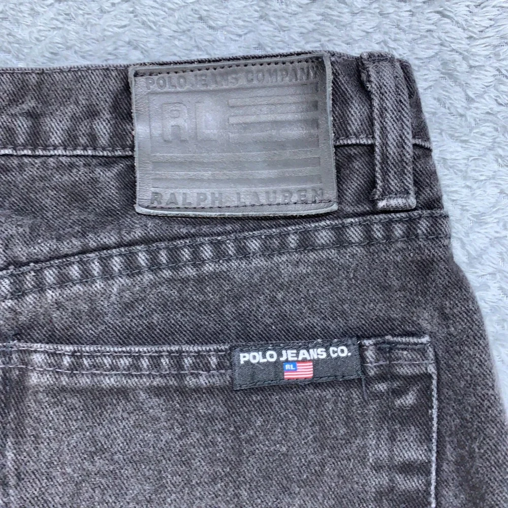 Polo Jeans Co. Relaxed Jeans Mens 31x30 Black Vintage Y2K Straight Leg Denim